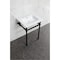 Kingston Brass 25 Console Sink with Brass Legs 8Inch, 3 Hole, WhiteMatte Black KVBH25227W8B0 - alternate 2